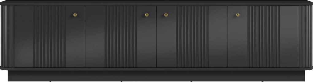 Vesper 4D TV szekrény 187 cm - fekete / arany fogantyúk