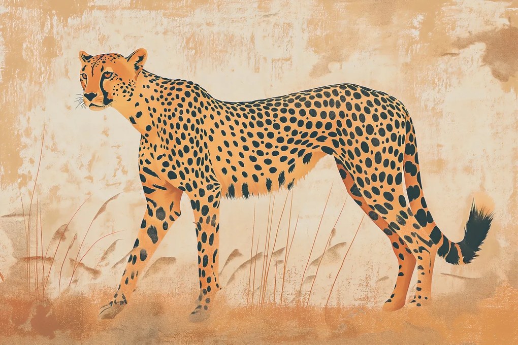 Poszter 91,5x61cm Gepárd mozgásban