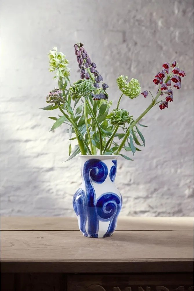 Kék kézzel festett agyagkerámia váza Tulle – Kähler Design