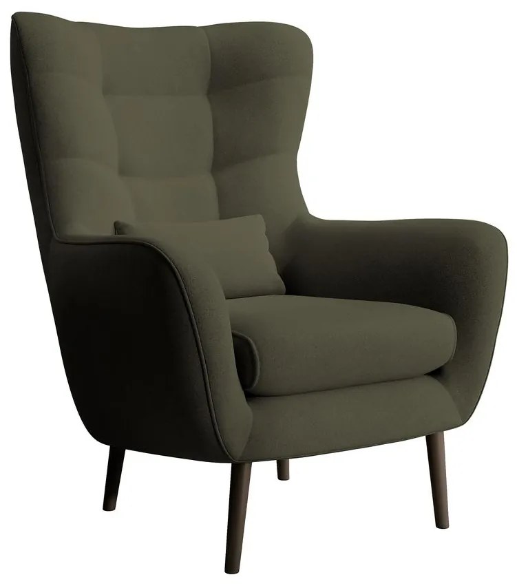 Fotel lábtartóval Veneza VZ1  (oliva + fekete). 1098945