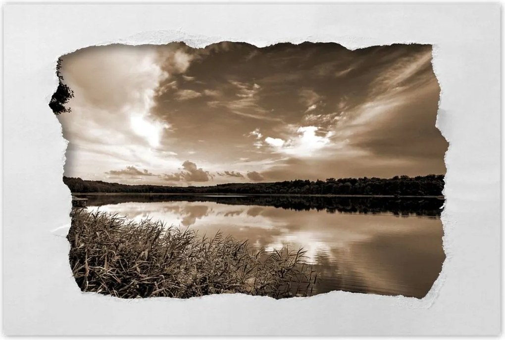 Poszterek 120x80 Sephia Tájkép Tó