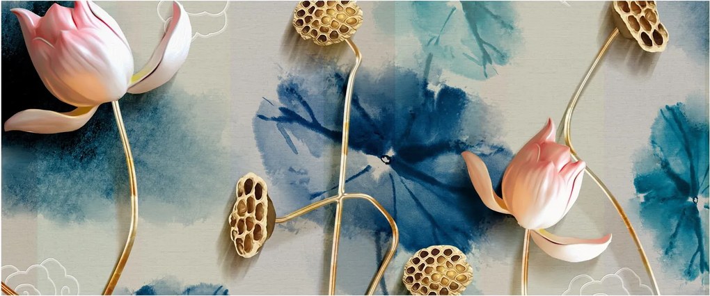 Kép virággal (120x50 cm)