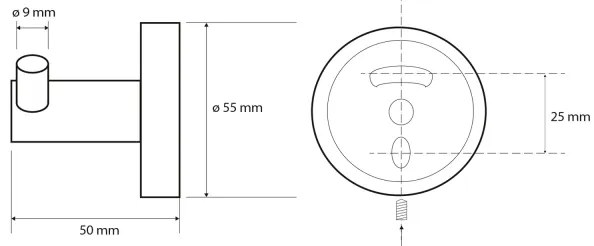 Sapho - Dupla falikampó X-ROUND 5x5,5 cm fekete