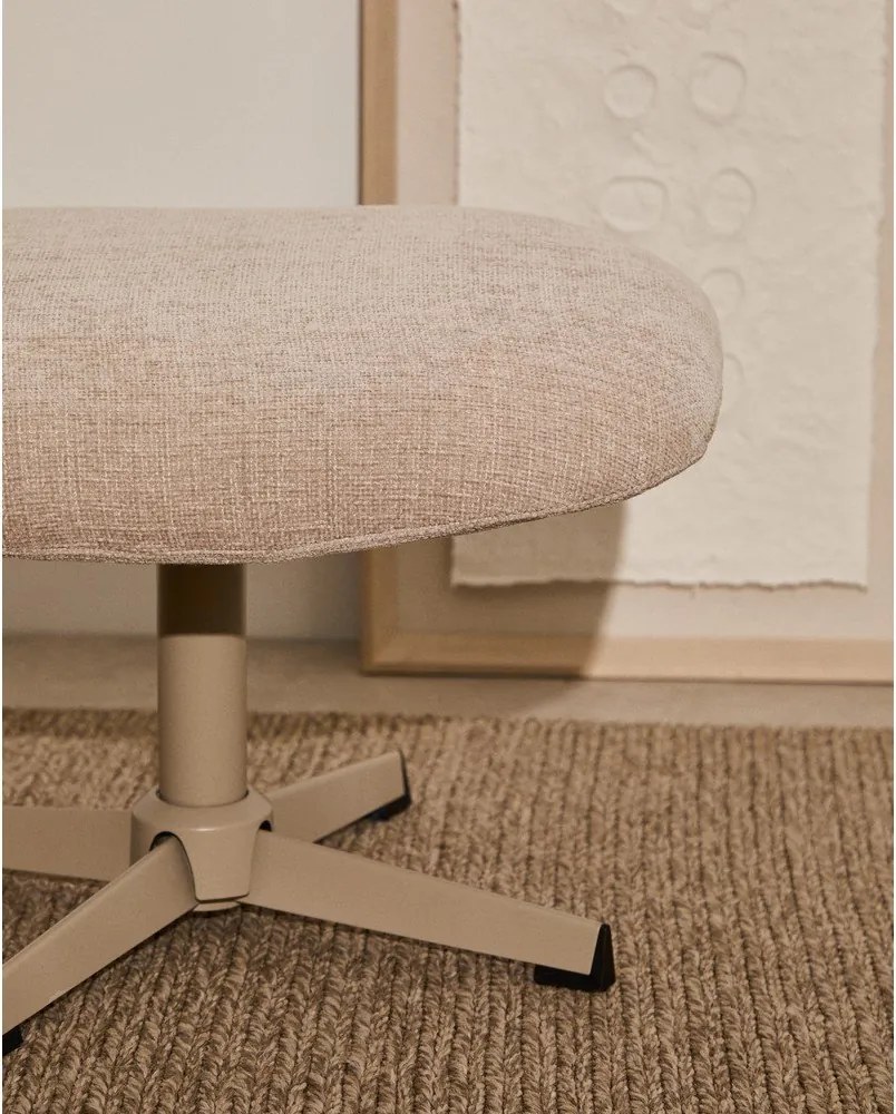 Bézs zsenília lábtartó Teryl – Kave Home