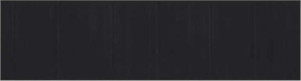 vidaXL négyszögletű fekete bambusz szőnyeg 80 x 300 cm