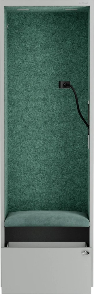 Sally 600mm korpus Szary - siedzisko Zielony