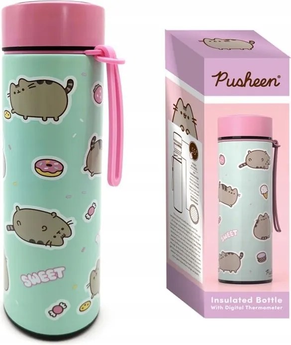 Pusheen Termikus palack rozsdamentes acélból 0,45 termosz gyerekeknek 450ml