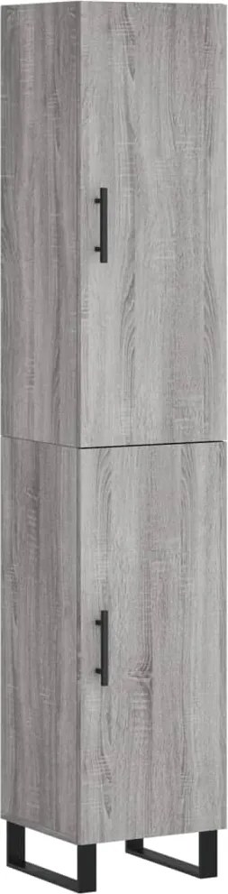 vidaXL szürke sonoma szerelt fa magasszekrény 34,5 x 34 x 180 cm