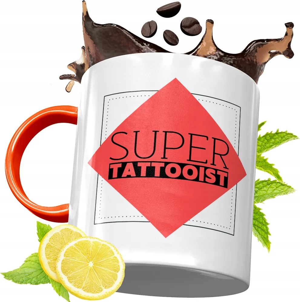 Narancssárga Bögre Tetováló Ajándék fényképes nyomtatással