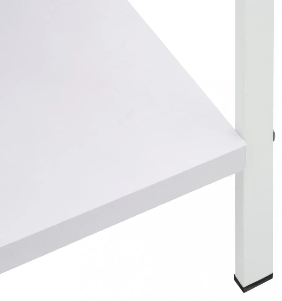 5 szintes fehér szerelt fa könyvespolc 60 x 27,6 x 158,5 cm