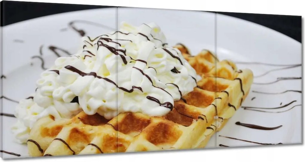 Vászonkép 180x90 Gofri tejszínhabbal