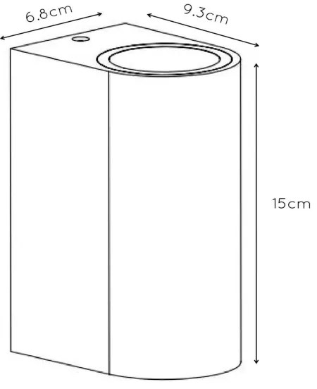 Lucide 27863/02/30 - Kültéri fali lámpa BOOGY 2xGU10/5W/230V IP44