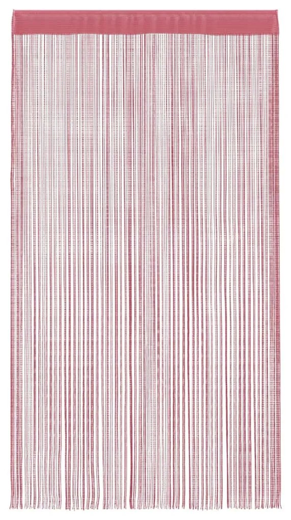 2 db rózsaszín zsinórfüggöny 100 x 250 cm