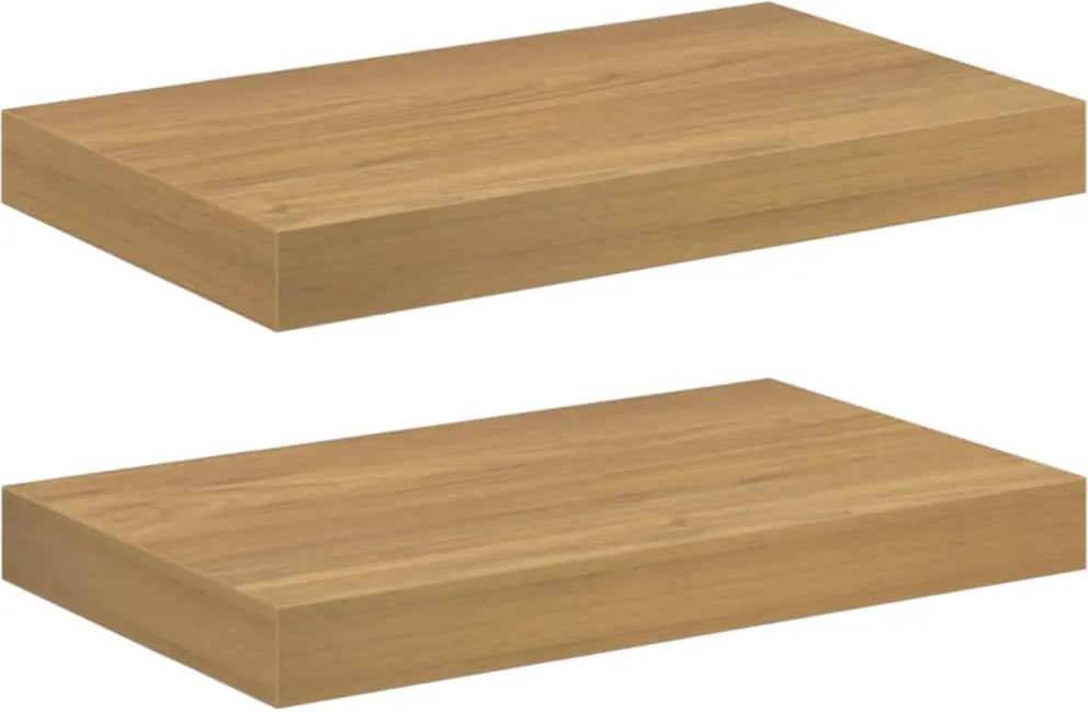 vidaXL Falpolc Falra szerelhető 2 pcs Barna 40 x 23,5 x 4 cm Faanyag