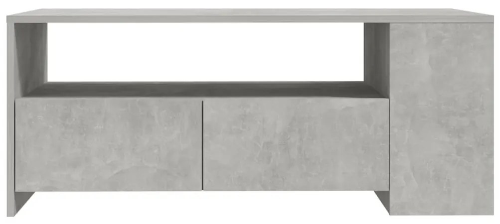 Betonszürke szerelt fa dohányzóasztal 102 x 55 x 42 cm