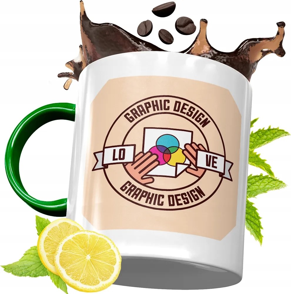 Zöld Bögre Grafikusoknak Tökéletes Ajándék fényképes nyomtatással