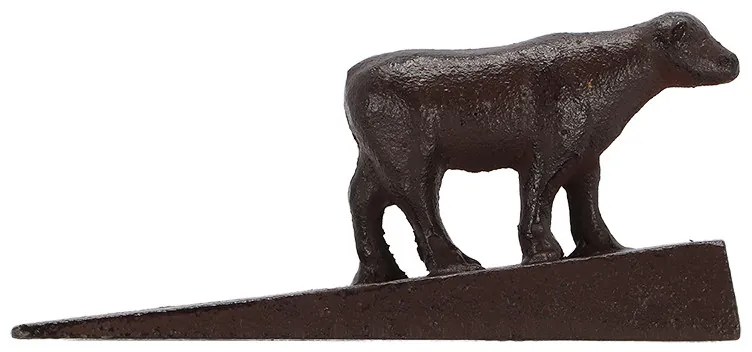 Öntöttvas ajtókitámasztó ék, bocis, 13 x 6 cm