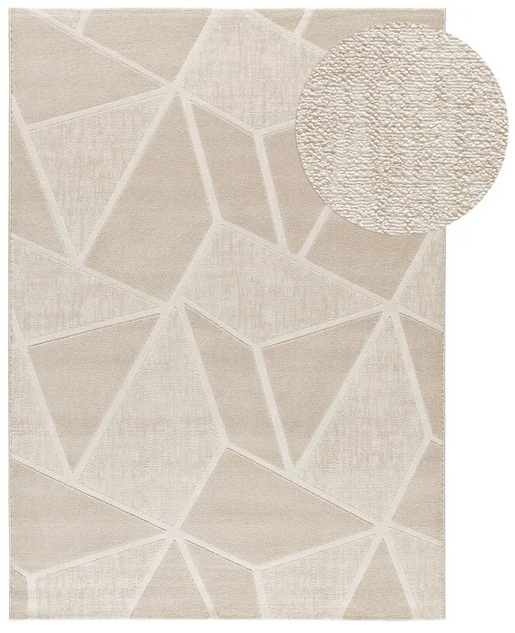 Krémszínű szőnyeg 133x190 cm Sensation – Universal