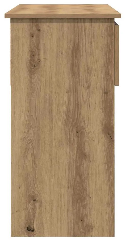 kézműves tölgy konzolasztal fiókokkal 85,5x38,5x74,5 cm