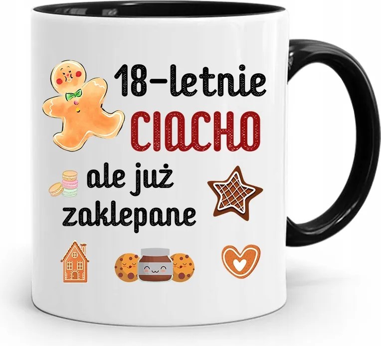 Születésnapra 18 18. 18. Bögre Fekete Ajándék fényképes nyomtatással