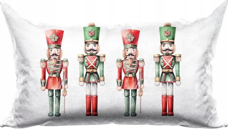 Velvet Karácsonyi Párnahuzat Diótörők 30x50cm többszínű
