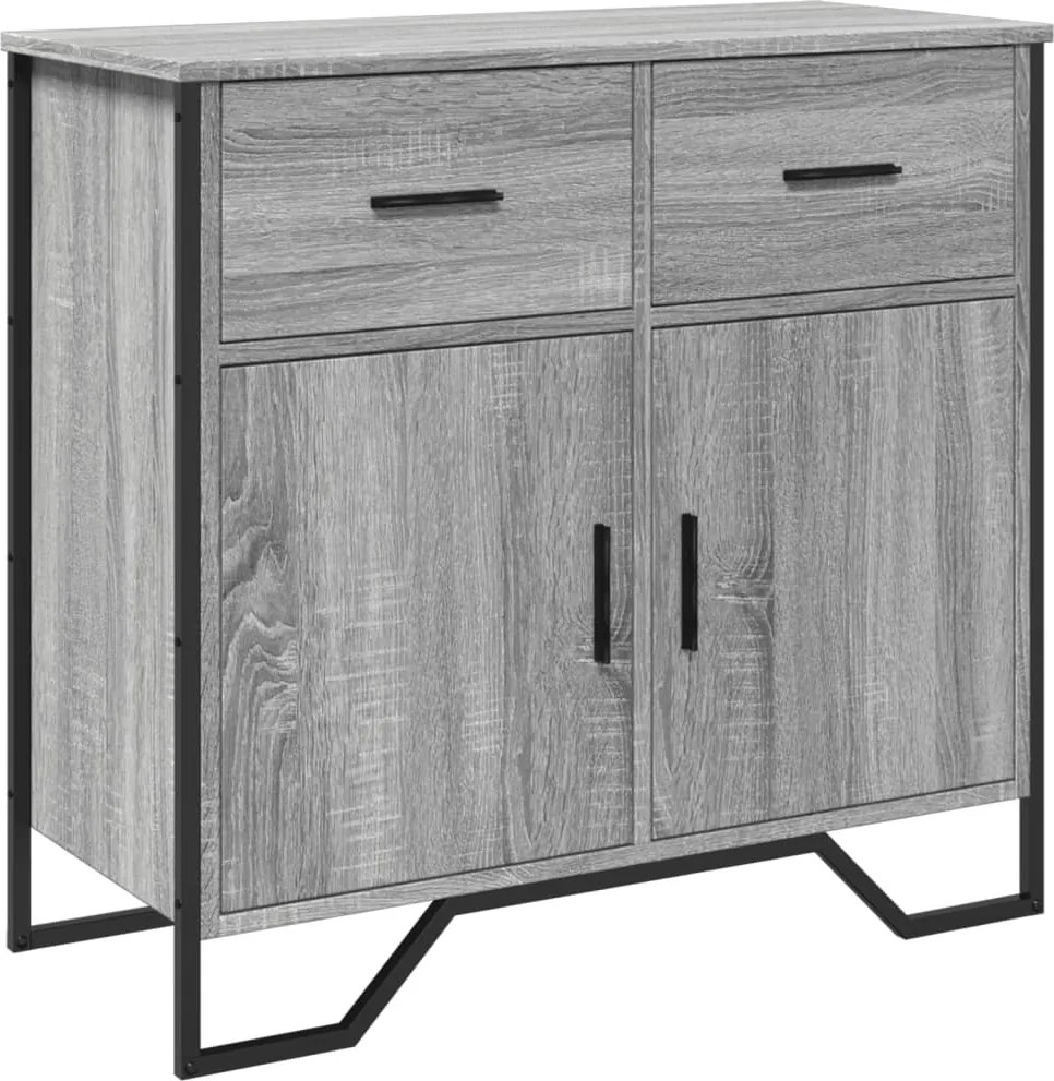 vidaXL szürke sonoma színű szerelt fa tálalószekrény 79,5x35,5x74,5 cm