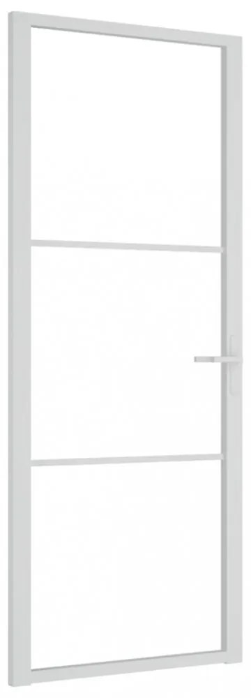 fehér ESG üveg és alumínium beltéri ajtó 83 x 201,5 cm
