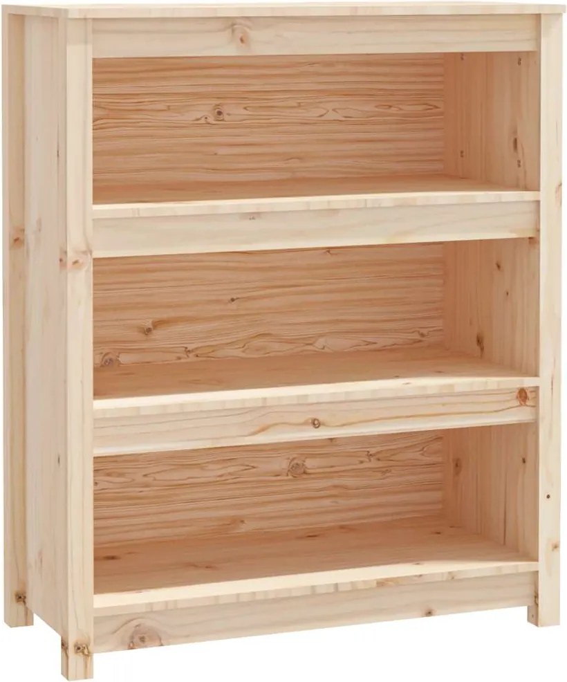 vidaXL tömör fenyőfa könyvszekrény 80x35x97 cm