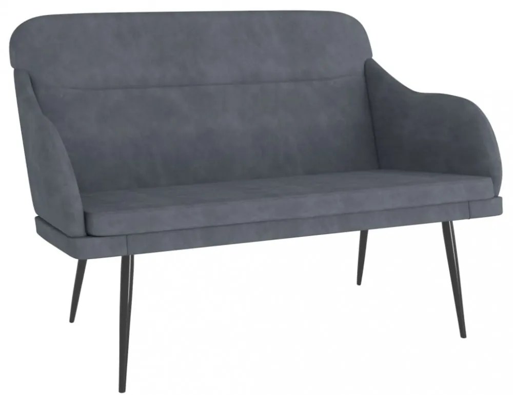 sötétszürke bársonypad 110 x 76 x 80 cm