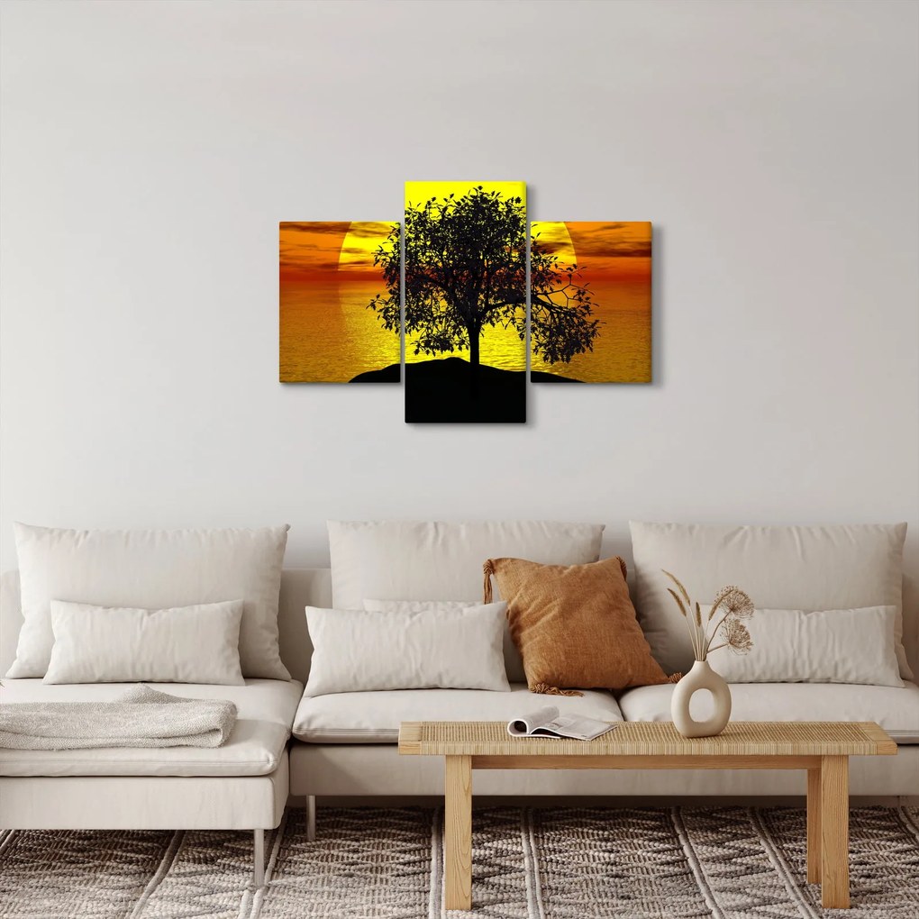 Egy fa sziluettjének képe (90x60 cm)