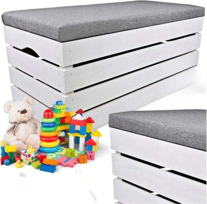 Játéktároló Építőkockák Puff Fa Láda Rendszerező Ülés