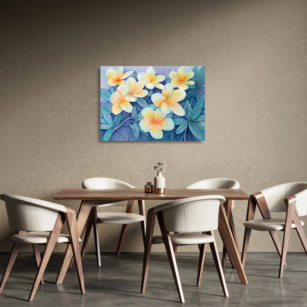 Kép - trópusi bokrok (üvegen) (70x50 cm)