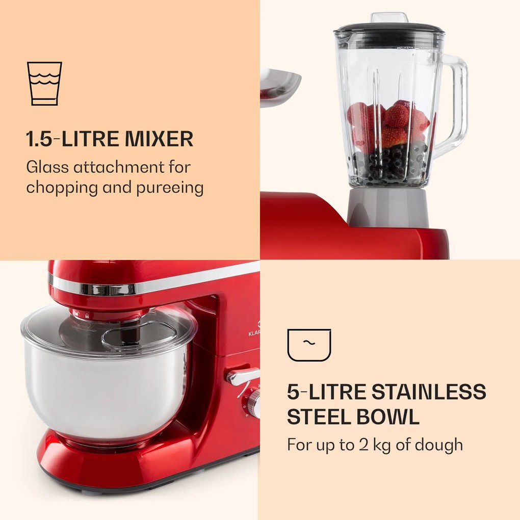 Lucia Elegance, konyhai robotgép, mixer, húsdaráló, 2000 W, BPA mentes