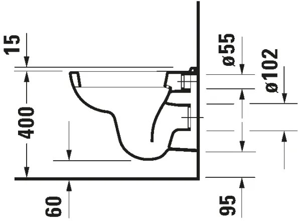 Duravit 22110900002 - Függesztett WC D-CODE kerámia/fényes fehér