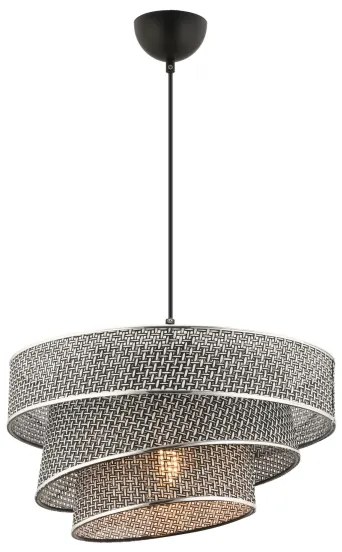 COUPER kábeles csillár 1xE27/60W/230V szürke/fényes króm