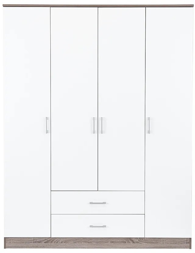 Miami gardróbszekrény 160x205 cm fehér-yorki tölgy
