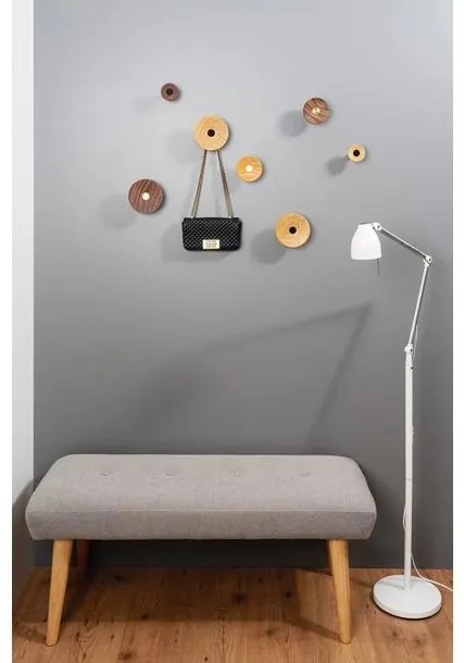 Fogas  Viefe ZOOT  gomb,  90mm, fa-alumínium, csiszolt sötét sárgaréz + tölgy EI