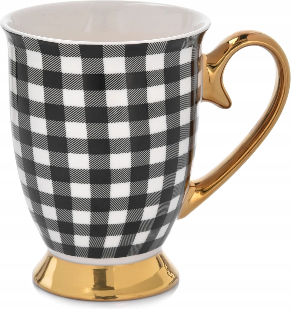 Porcelán Bögre Diana Gold 300 ML Kockás Ambition
