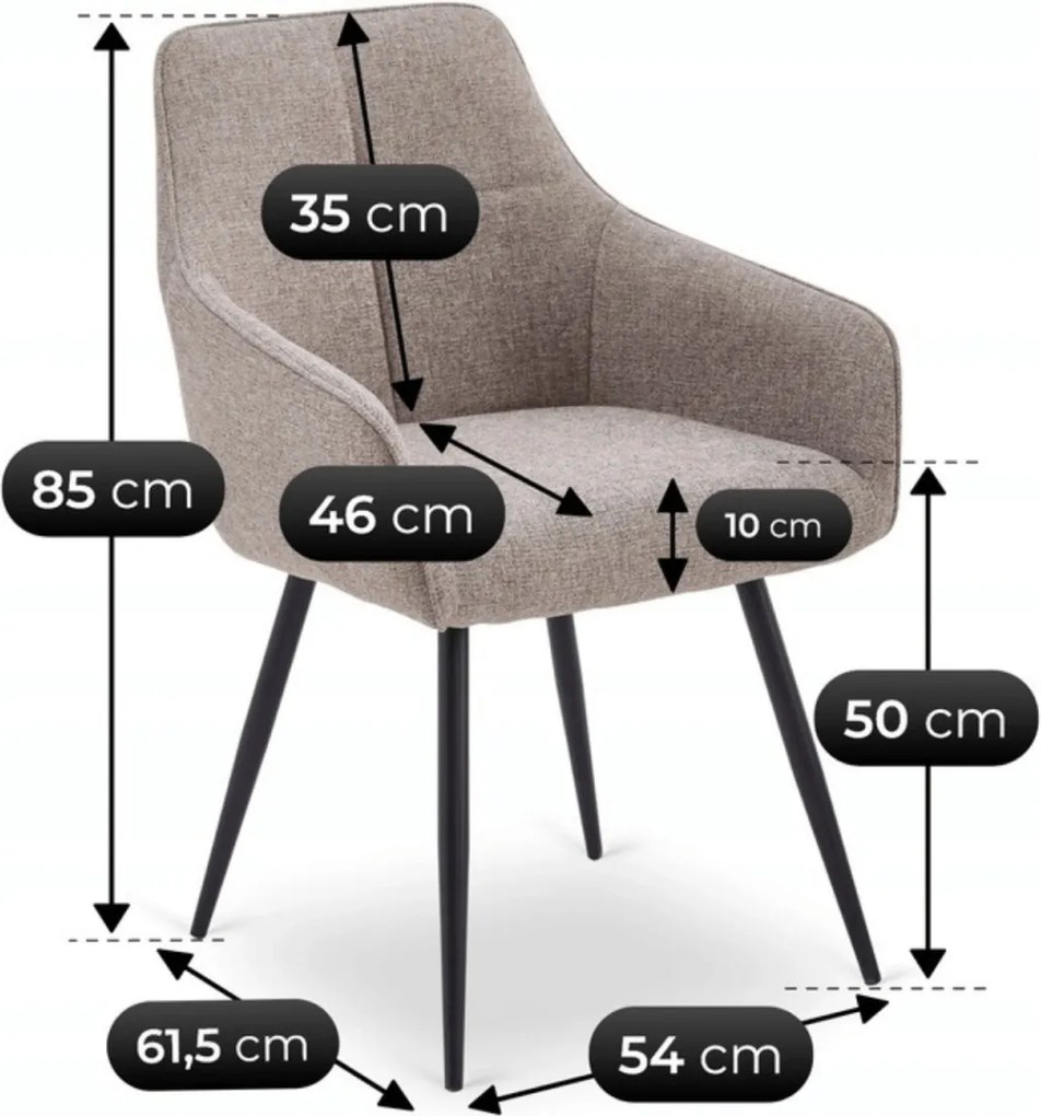 Szék cappuccino színben PALMA