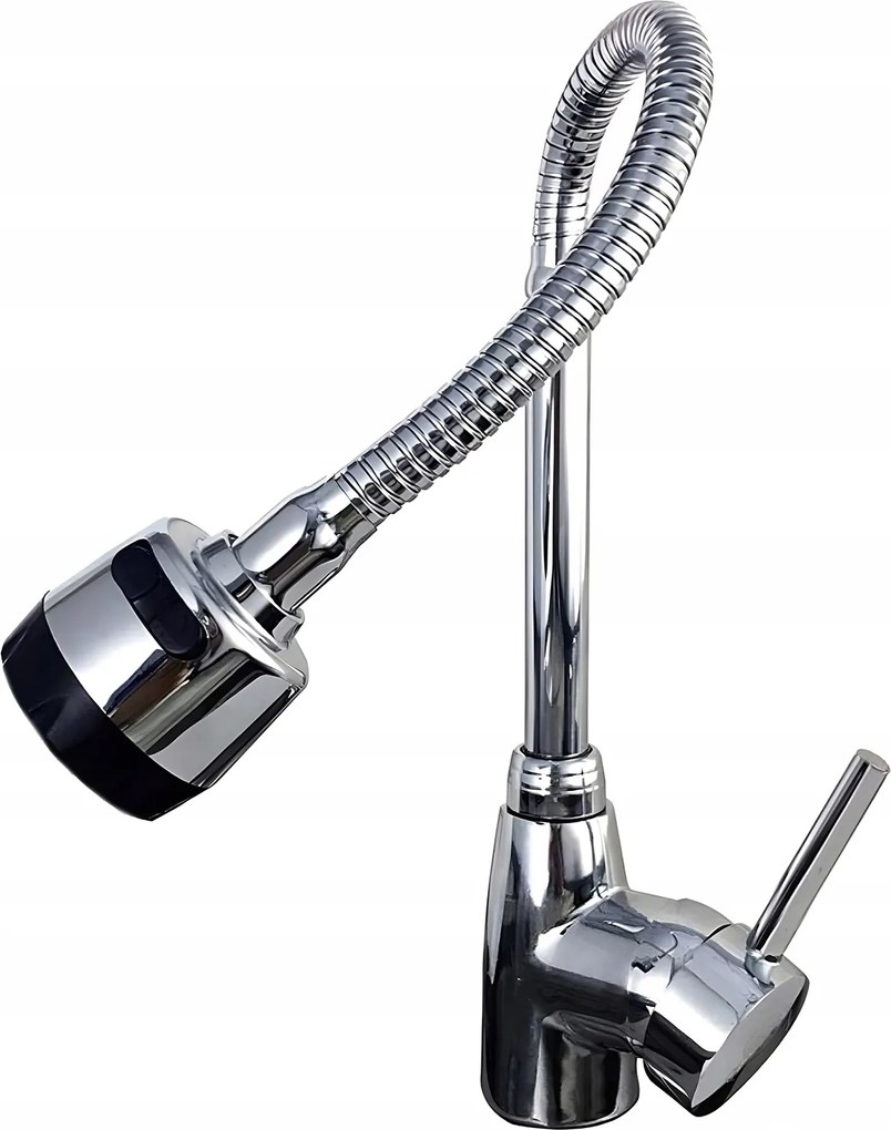 Konyhai Mosogató Csaptelep Rugalmas flex kifolyócső ezüst Króm