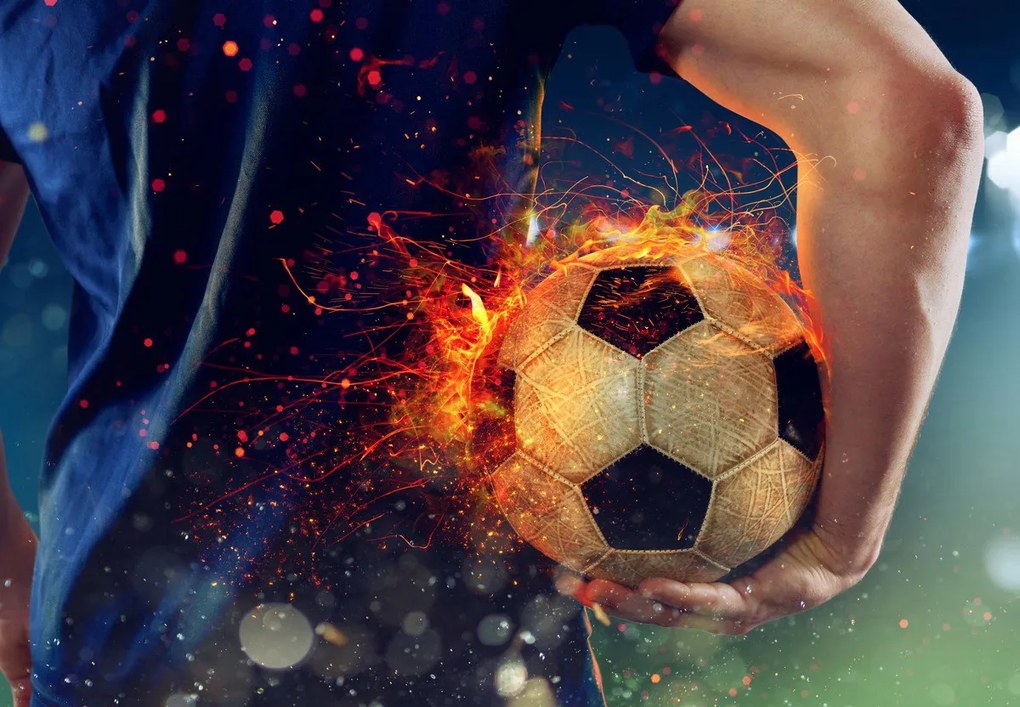 Fotótapéta - Futballlabda ég (147x102 cm)