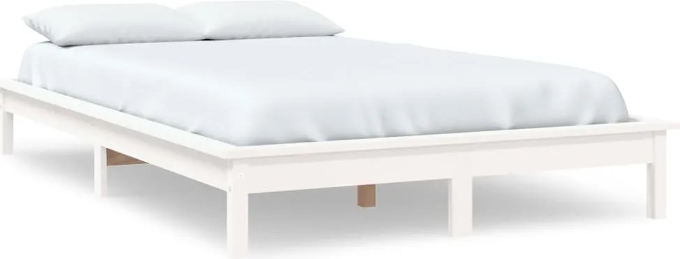 vidaXL fehér tömör fenyőfa ágykeret 180 x 200 cm (Super King Size)