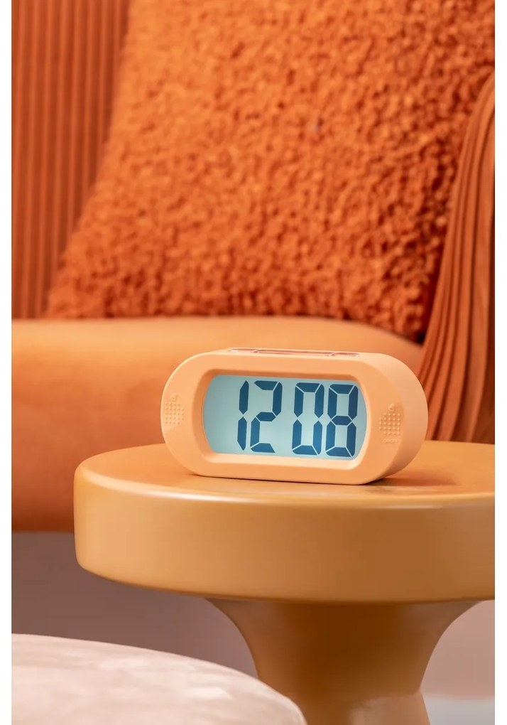 Karlsson KA5753LO digitális asztalióra/ébresztőóra, soft orange