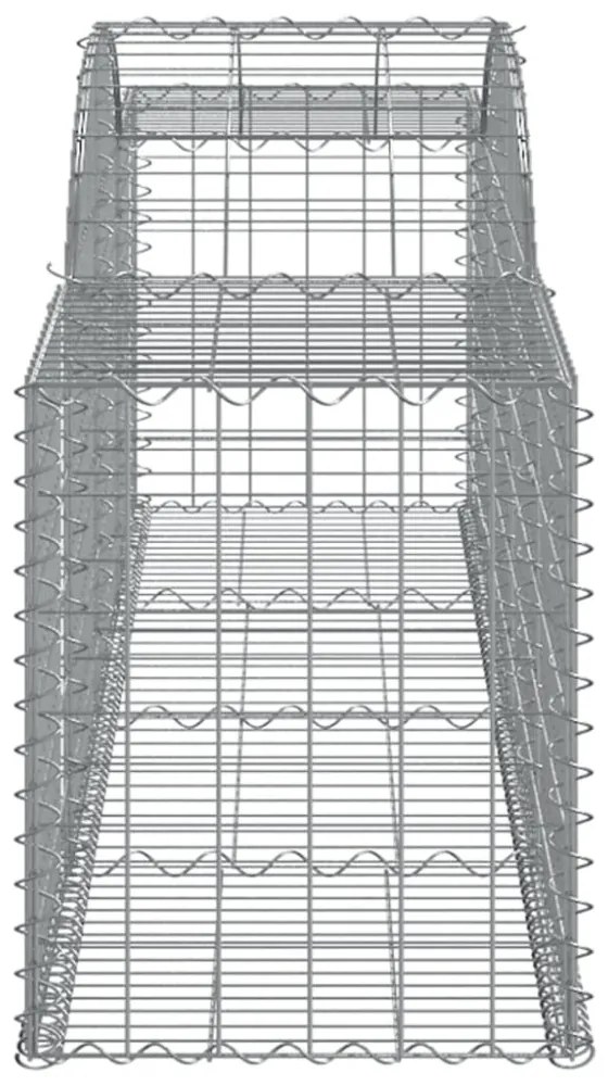 13 db íves horganyzott vas gabion kosár 300x50x60/80 cm