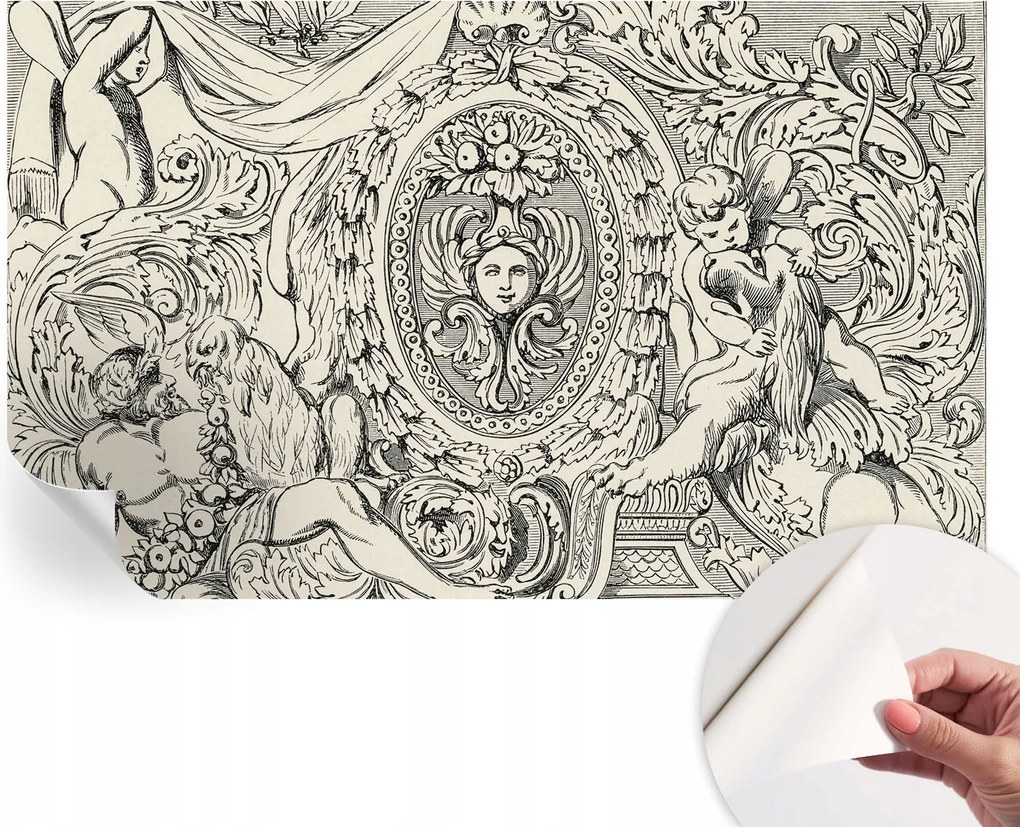 Öntapadós tapéta Fali furnér 3D hatás Gazdag díszek 416x254