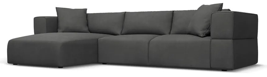 Sötétszürke sarokkanapé (bal oldali) Esther – Milo Casa