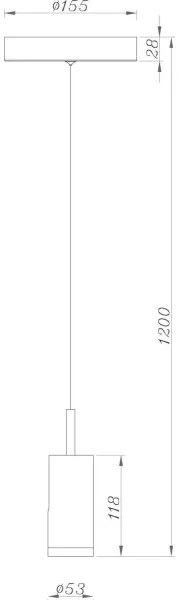 Deko-Light 348037 -LED Dimmelhető csillár zsinóron DABIH LED/7,2W/230V 3000K fehér