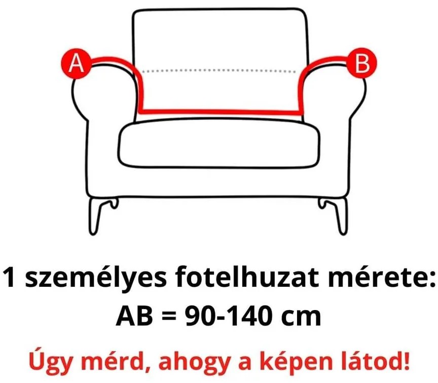 Klasszikus Fotel Huzat (enyhén vízlep., világosszürke)