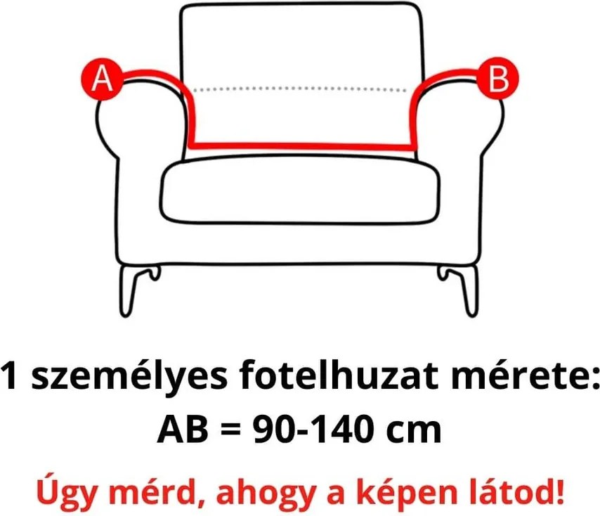 Klasszikus FotelHuzat (enyhén vízlep., rózsaszín)