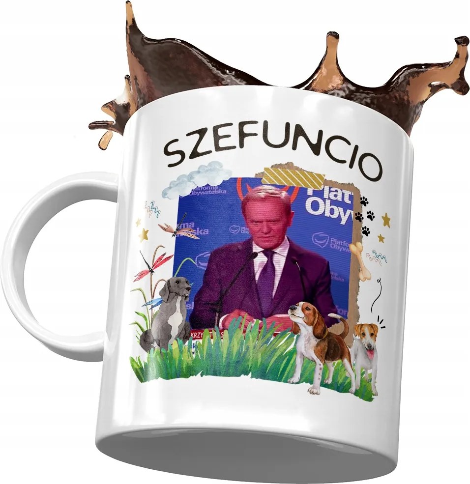 Donald Tusk Po Bögre Ajándék Platform Nyomtatott Fotóval